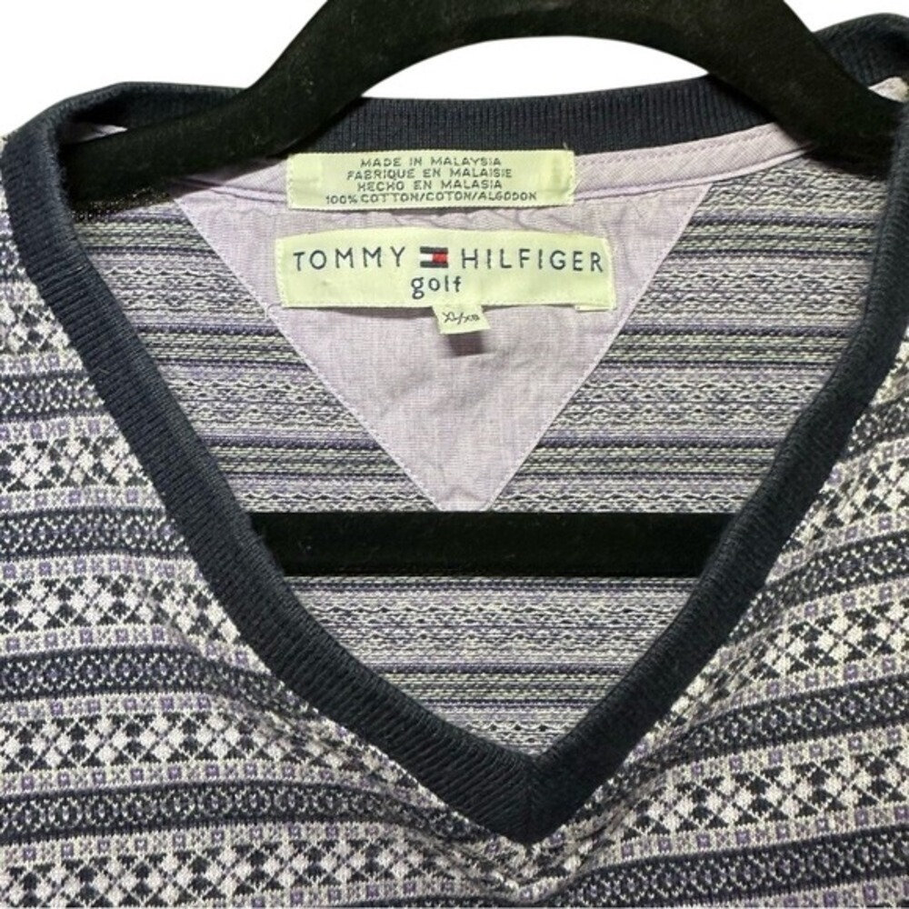 Tommy Hilfiger Golf Purple Geometric Sleeveless Top XL - Picture 4 of 5